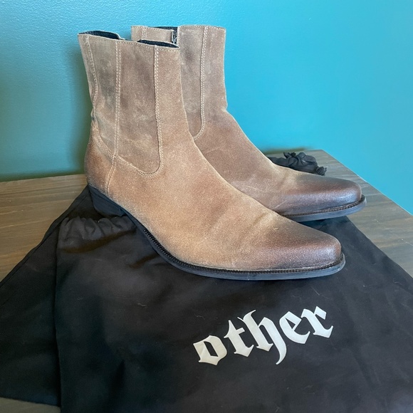 Other UK Western Side Zip Boot - Size 11 - Tobacco Suede - Picture 1 of 4